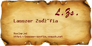 Lasszer Zsófia névjegykártya